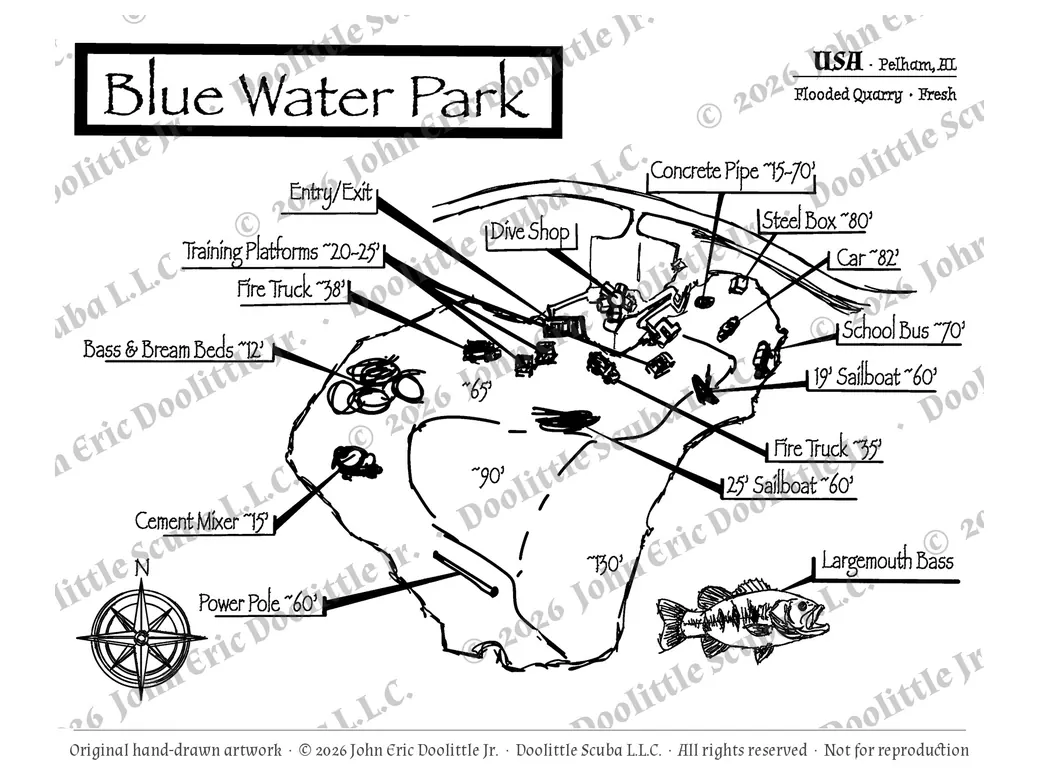 Blue Water Park plate, watermarked preview of the filed artwork