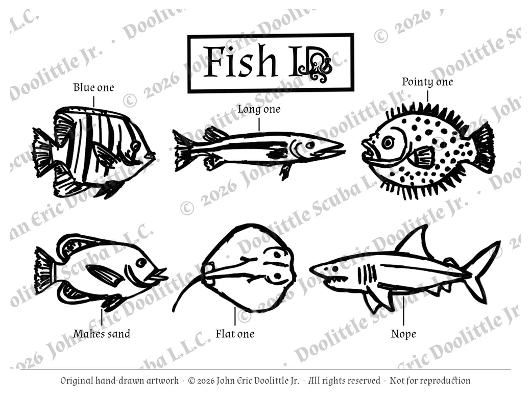 Fish ID design preview, watermarked