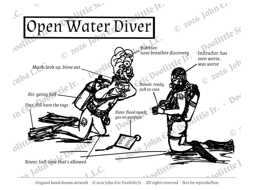 Open Water Diver design preview, watermarked