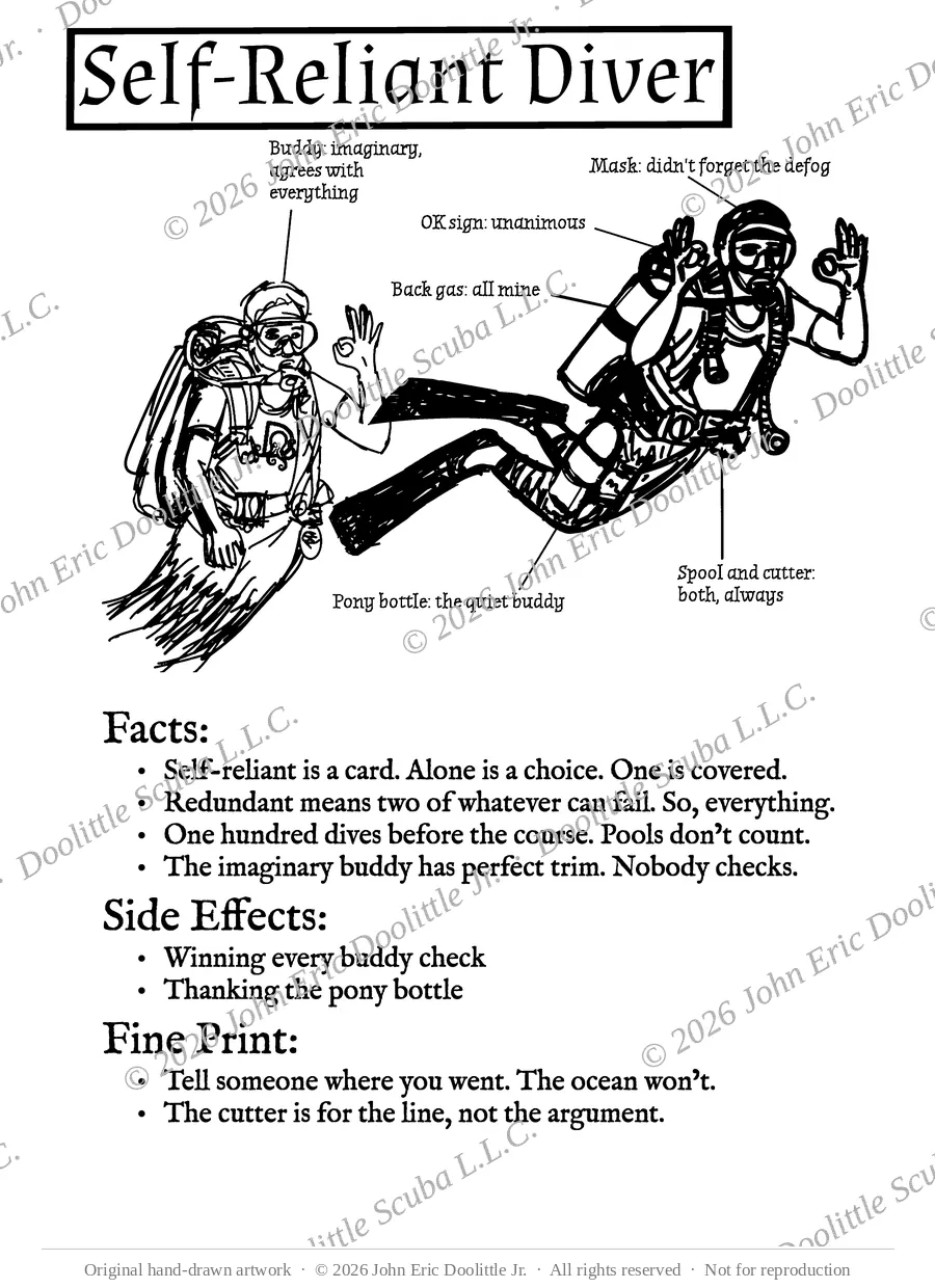 Self-Reliant Diver design preview, watermarked