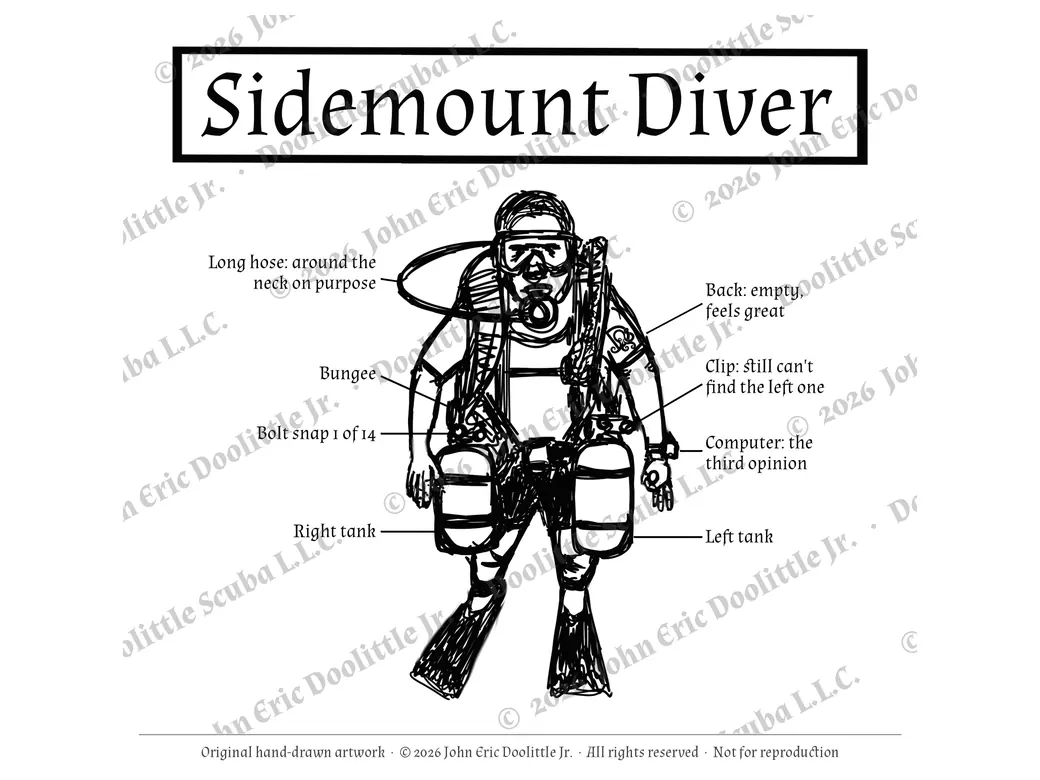 Sidemount Diver design preview, watermarked