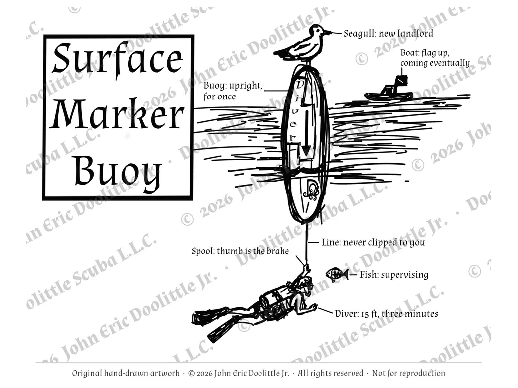 Surface Marker Buoy design preview, watermarked