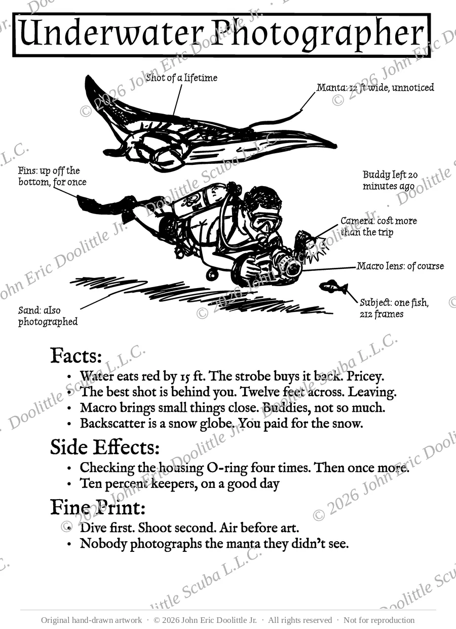 Underwater Photographer design preview, watermarked