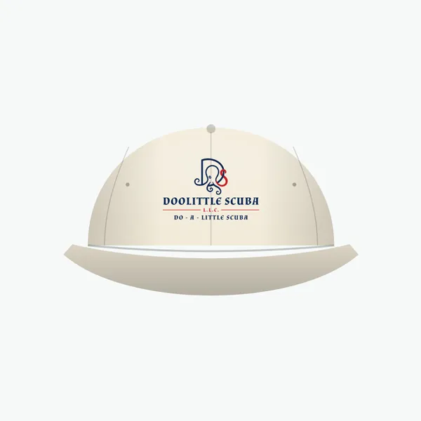 The Stack, ivory dad cap: DS stacked lockup on the front