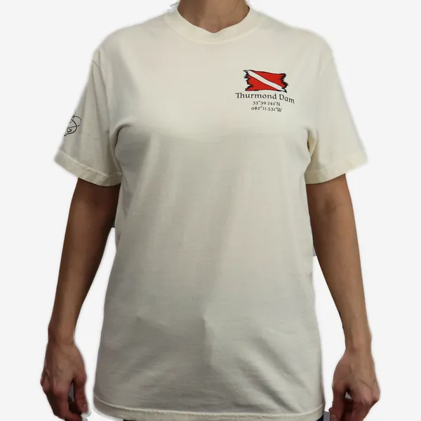 Thurmond Dam shirt in ivory, front view