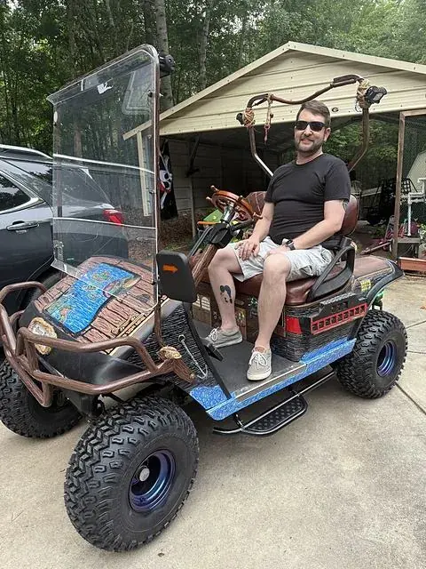 Eric at the wheel
