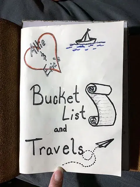 Bucket-list journal cover