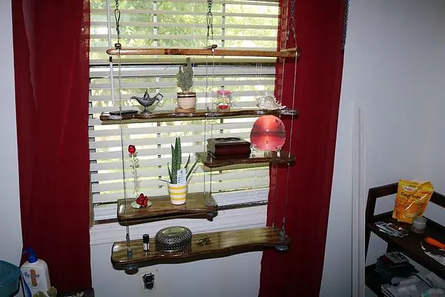 With plants